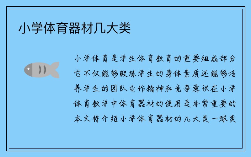 小学体育器材几大类