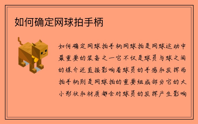 如何确定网球拍手柄